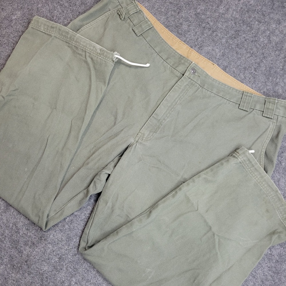 Duluth Cargo Pants Mens 48x32 Green Straight Leg Hiking Outdoor Dad Weekend
